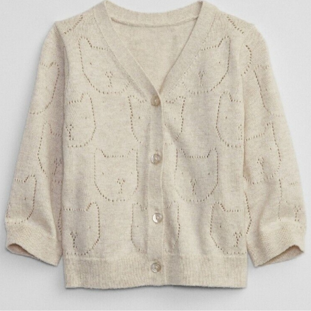 Baby Gap cat sweater cardigan